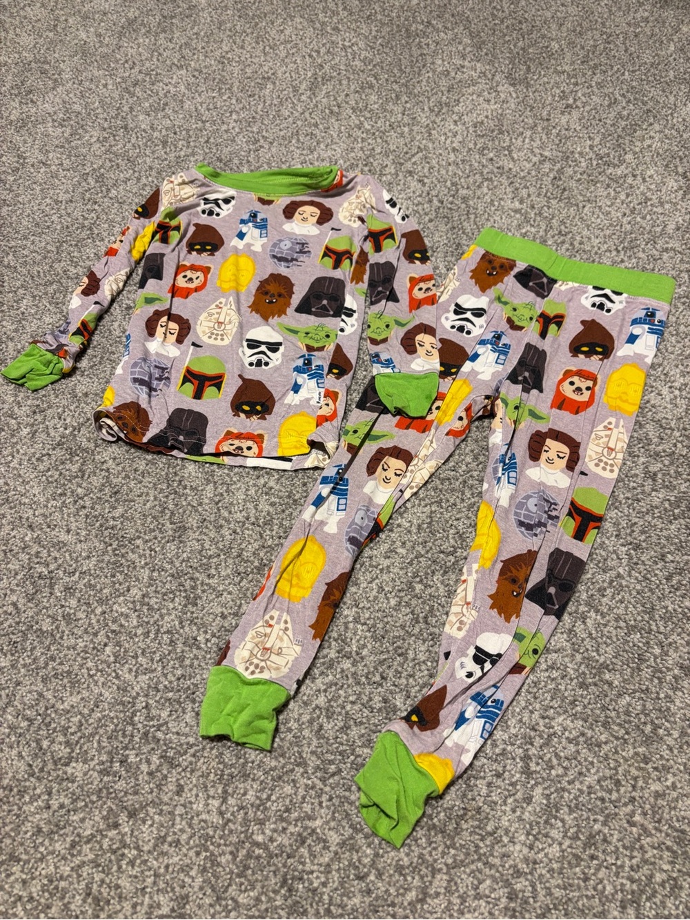 Little Sleepies Star Wars Character Print Pajama Set - Green Trim (18-24 mo)